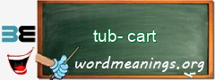 WordMeaning blackboard for tub-cart